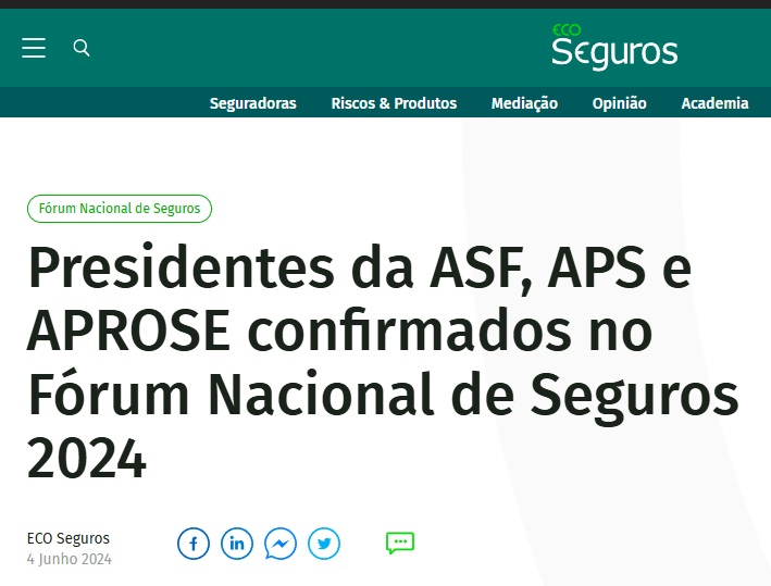 Presidentes da ASF, APS e APROSE confirmados no Fórum Nacional de